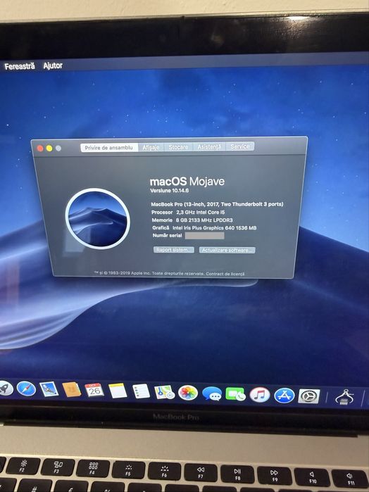 MacBook Pro 13 2017 / 2,3 GHz i5 / 8GB RAM / 256 SSD