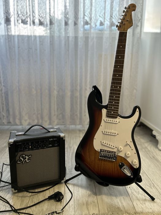 SX Fender електрическа китара - пълен комплект