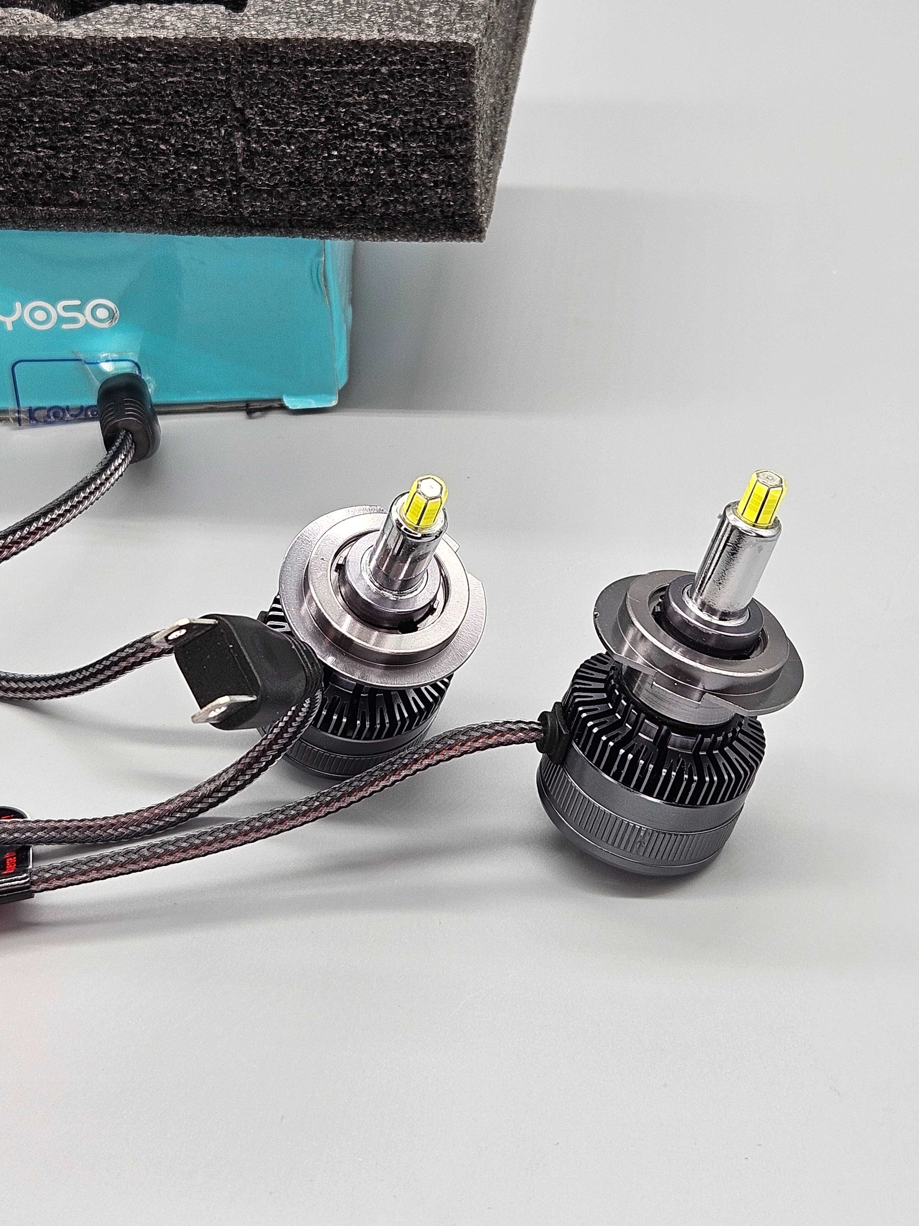 H7 LED фарове 80W 6500K с 360° осветеност – Комплект 2 броя