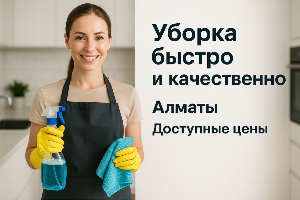 Уборка квартир в Алматы!Как для себя. Быстро, чисто, с душой …