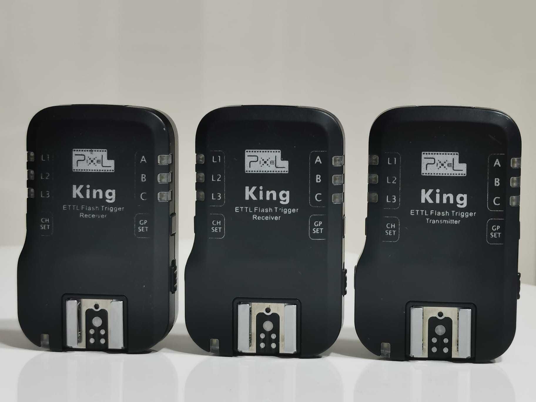 Pixel King wireless TTL flash triggers si receiver  pentru Canon