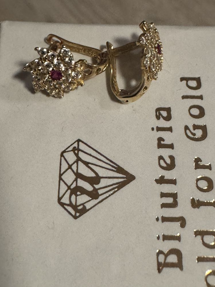 Cercei aur 14 k dama/ fetita