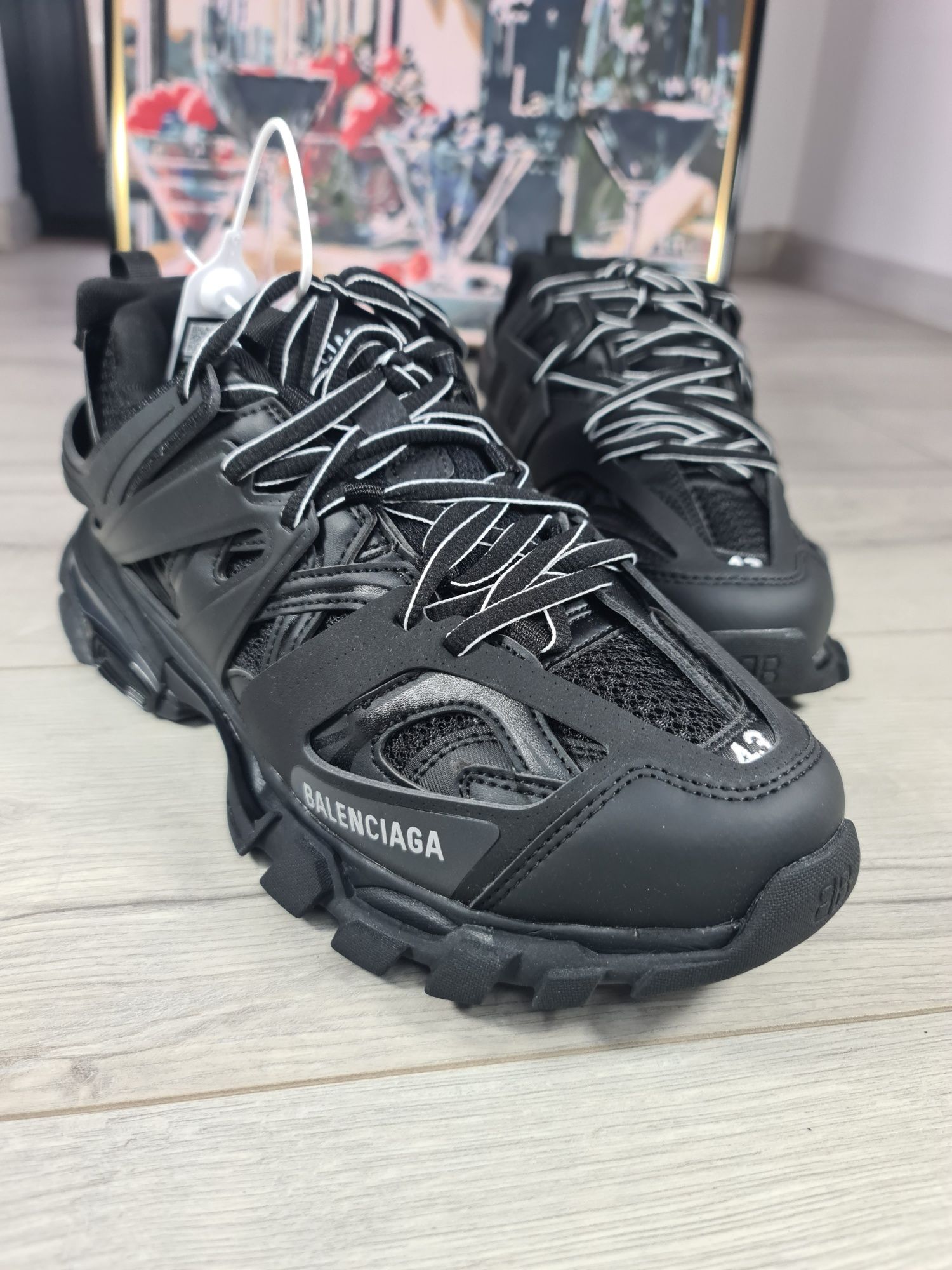 Sneakers-Balenciaga-Track-Negru-Transp-Gratuit-Breloc-LV+Parfum-Cadou