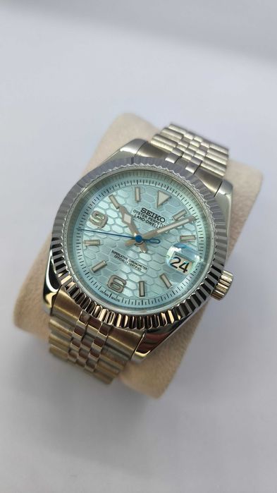 Ceas automatic Seiko modificat, in stil Datejust
