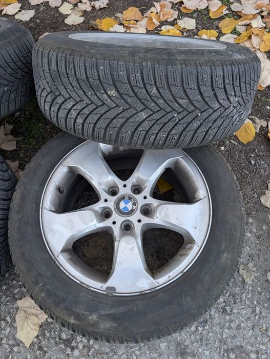 215 60 17 bmw x3 e83 оригинални джанти с гуми с добър грайфер