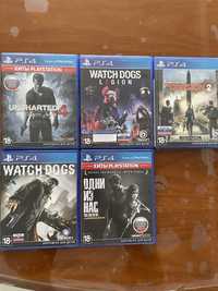 Продам игры на дисках на PS4 и PS3