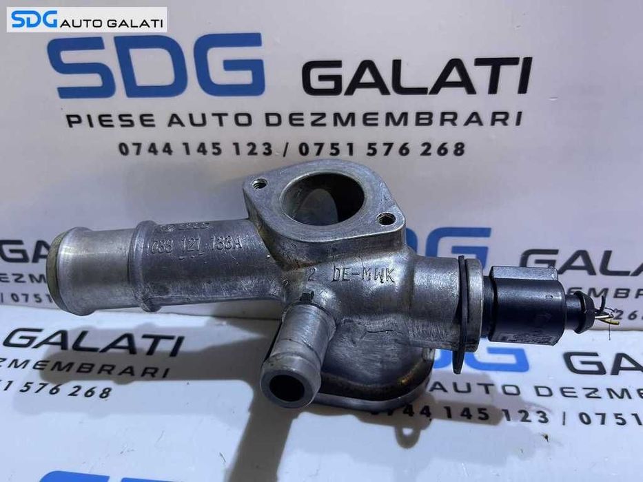 Suport Carcasa Termostat Flansa Senzor Temperatura Apa Audi A4 B5 1.9 TDI AJM 1997 - 2001 Cod 038121133A[S0224]