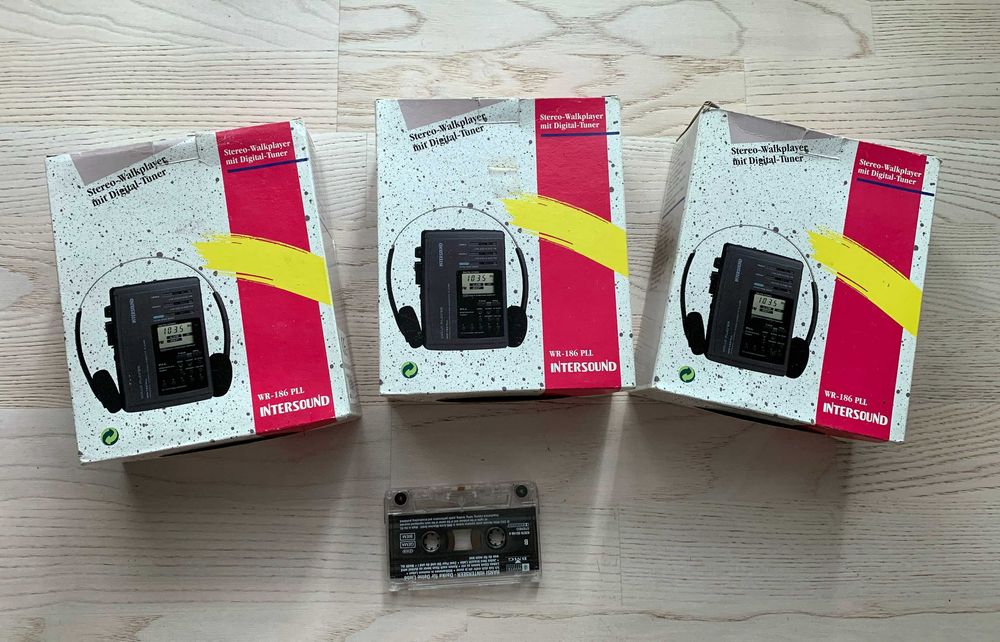 Intersound WR-186 PLL Walkman vintage cu tuner digital nou, fără căști
