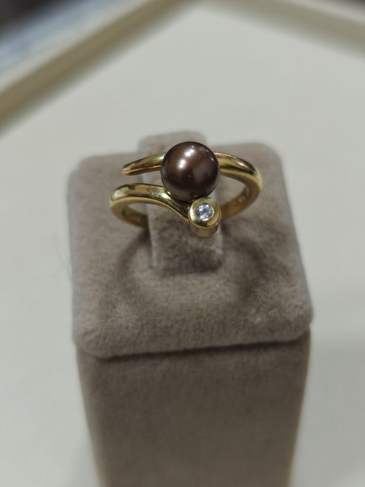 Inel cu perla aur 18k 4.93gr (r)