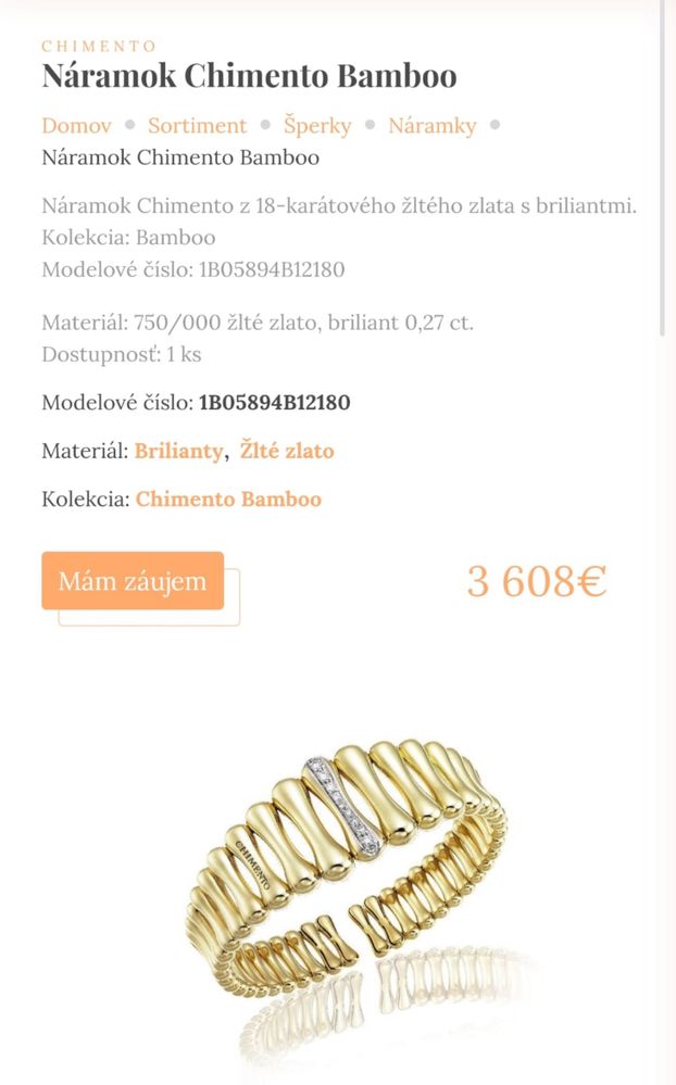 Bijuteria Royal CB : Bratara dama aur 18k 11 diamante naturale 0,31ct