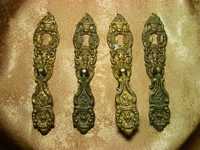 Set Manere Tragator Bronz Dore, Baroc Victorian, Sec 19 vintage