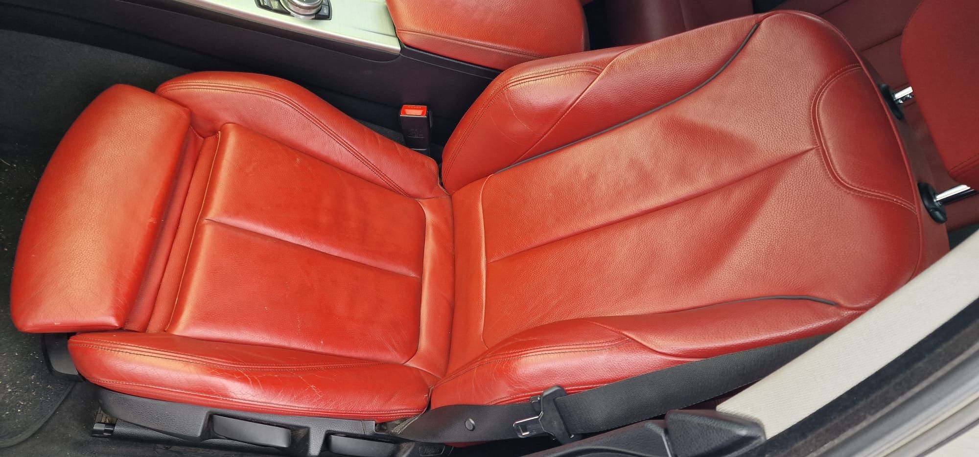 Interior scaune piele rosie cu încălzire bmw f36 seria 4 grancoupe