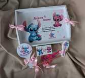 Set moț Stitch & Angela. Set turta. Tava moț. Prima aniversare