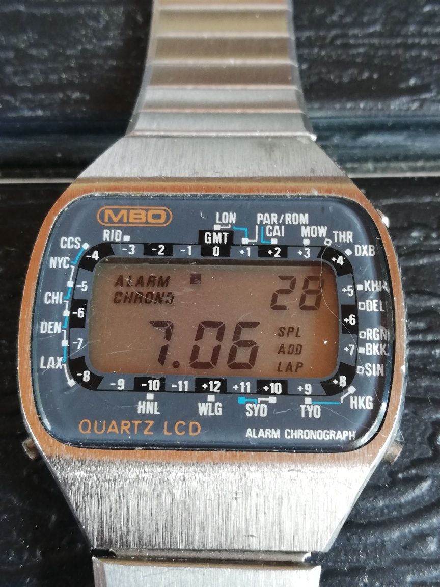 Ceas Barbatesc Vintage LCD Digital Chronograph Alarm MBO Germany