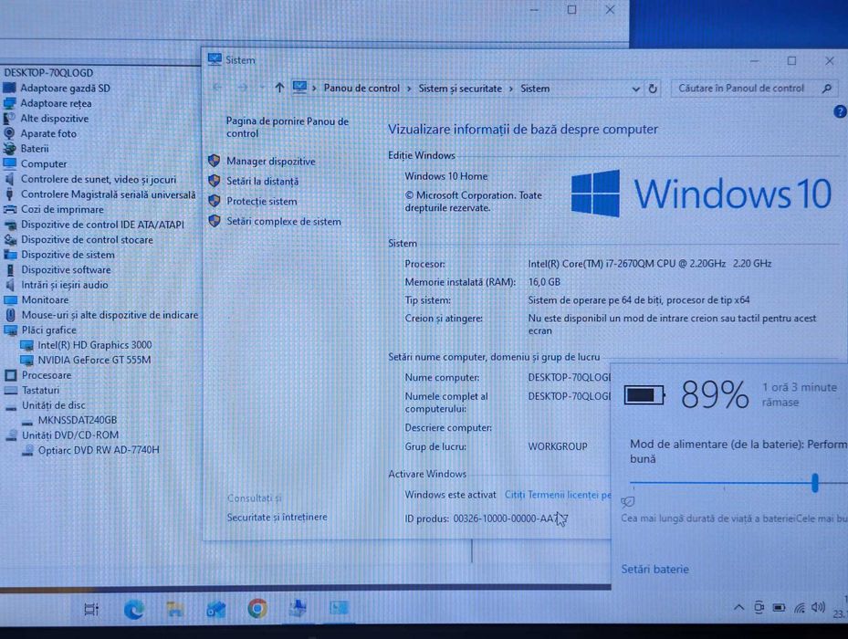 Laptop Lenovo Ideapad, Intel i7, 16 gb ram, video dedicat NVIDIA