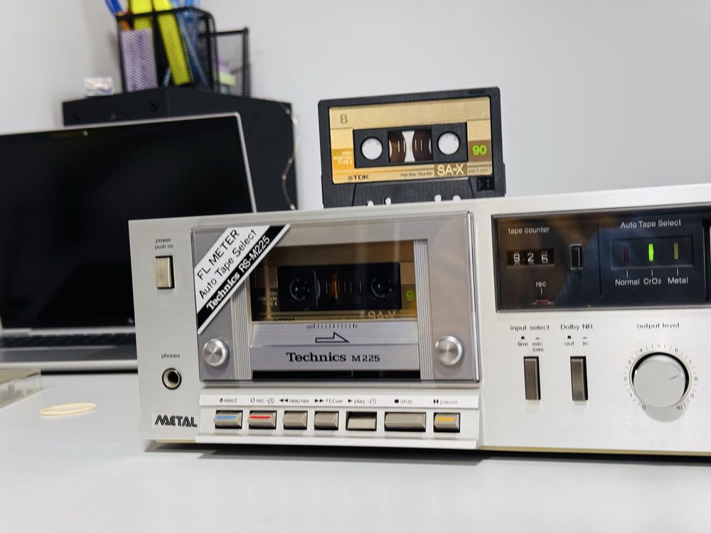 Deck de colecție TECHNICS RS-M225,servisat,sunet calitativ,Japan,10/10