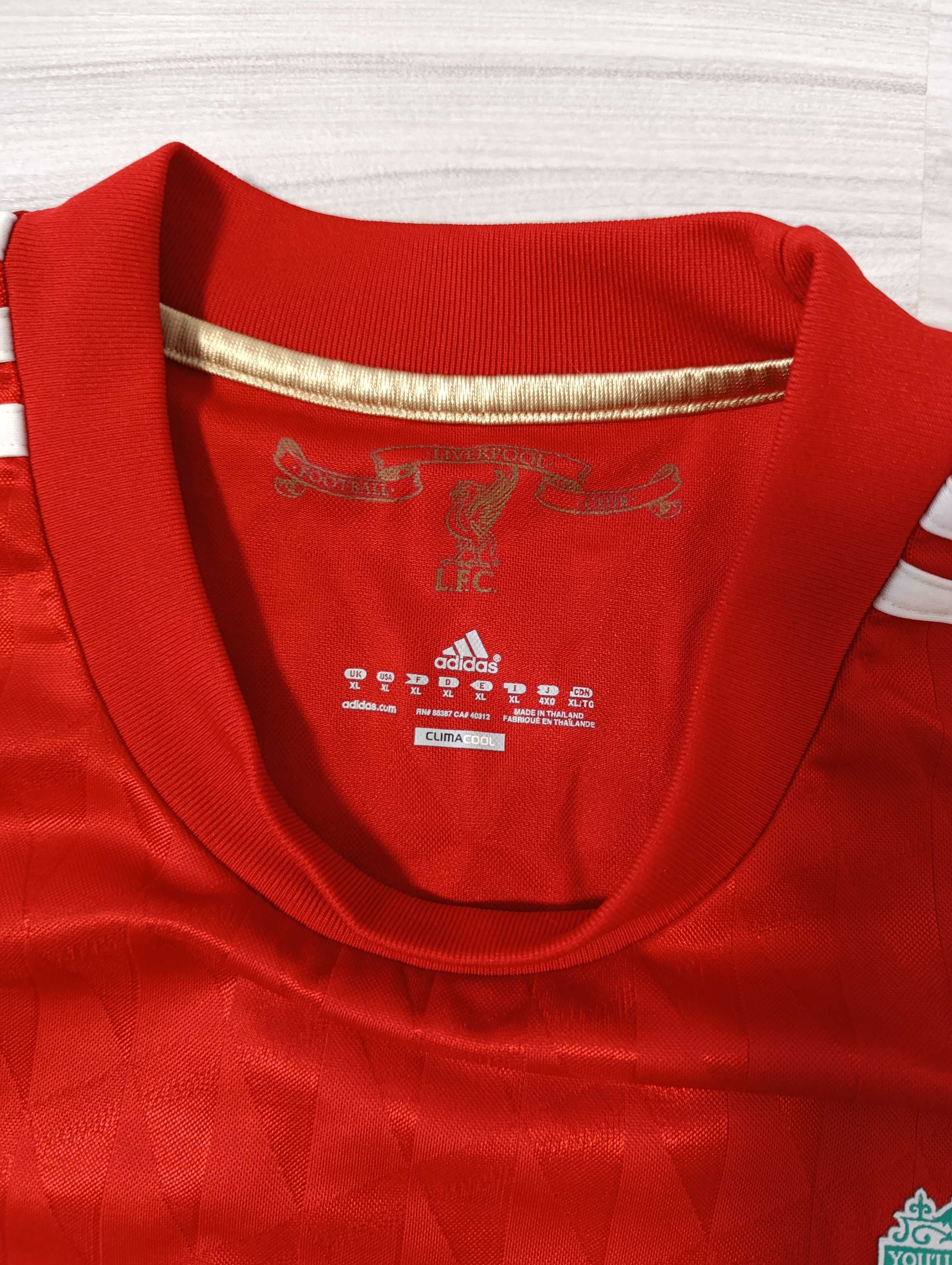 Adidas Liverpool 2010 2012 #8 Gerrard''оригинална мъжка тениска ХЛ раз