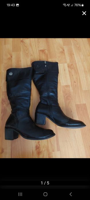 Cizme negre de dama din piele naturala-marimea 39