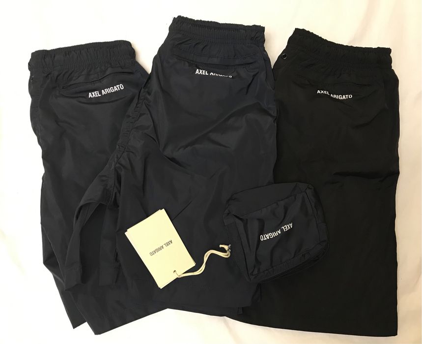 Axel Arigato Navy Single Bee Bird Swim Shorts, XS, nou