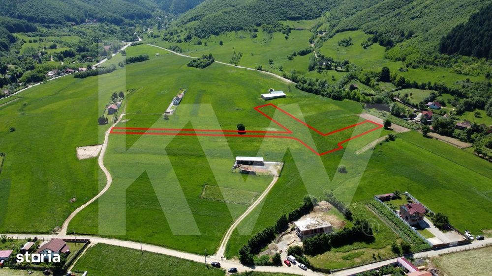 Teren cu peisaj spectaculos in Gura Raului – munte, aer curat, liber