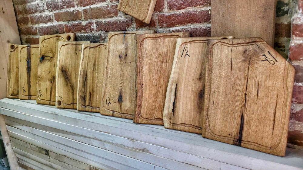 Platouri din lemn de stejar