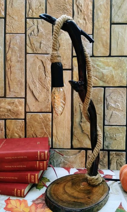 Lampa din lemn - Produs homemade