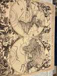Tablou canvas 120x97, harta lumii 1694