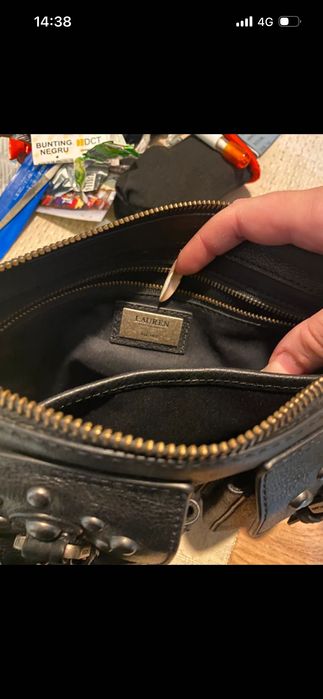 Geantă piele Ralph Lauren