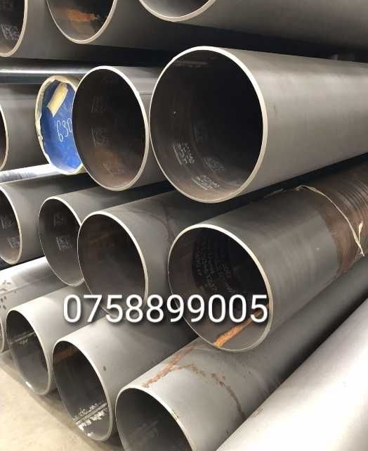 Teava metalica sudata elicoidal, laminata trasa