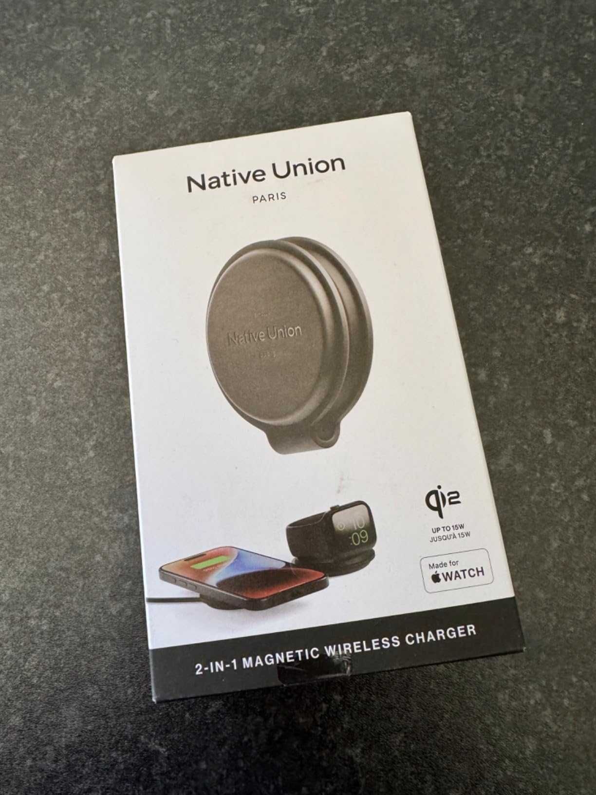 Native Union Voyage2-в-1 магнитно безжично зарядно устройство,сгъваемо
