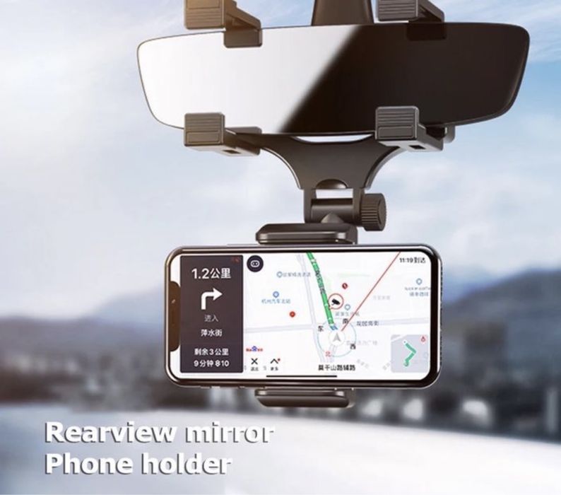Suport Auto Oglinda cu 4 Beate Pentru Telefon