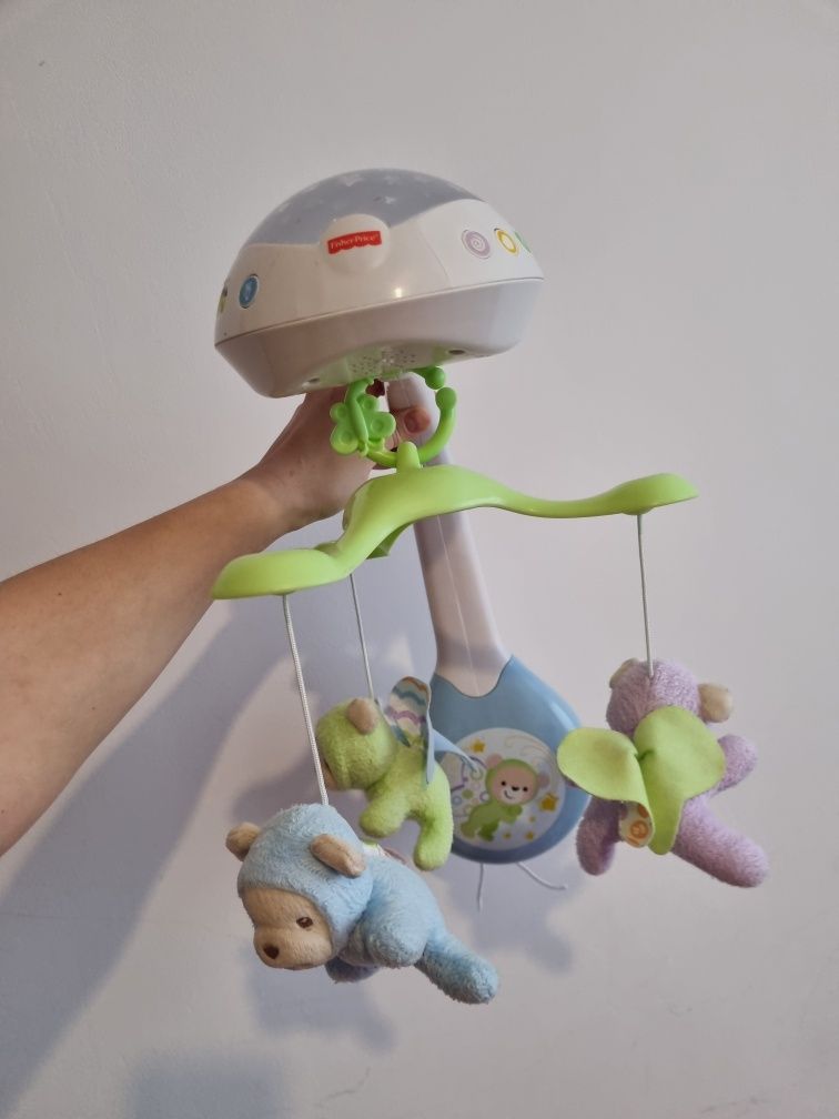 Carusel cu ursuleti si proiector, Fisher Price