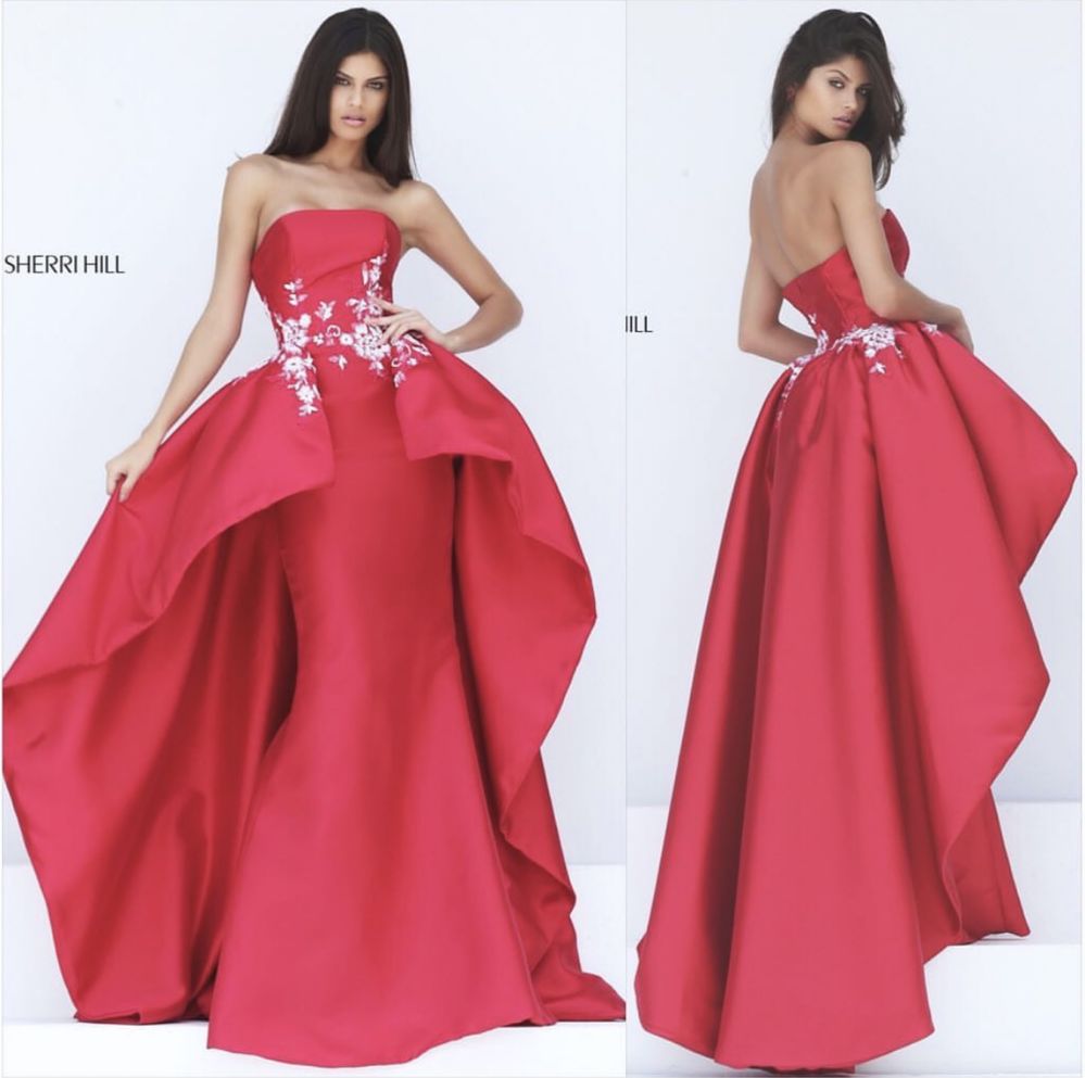 Платье со шлейфом SHERRI HILL размер М