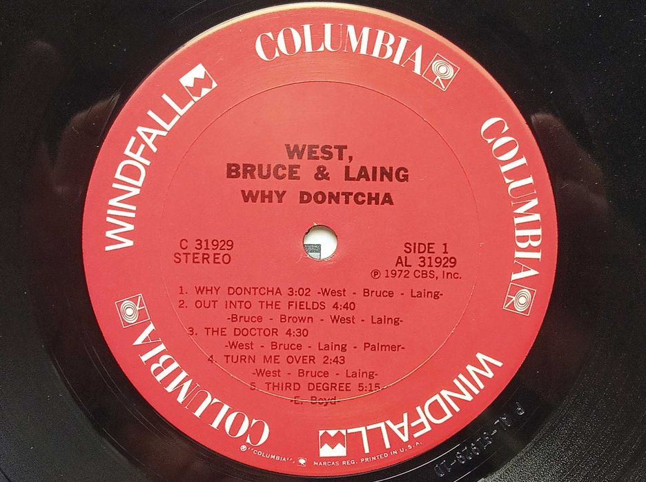 set de 2 viniluri LP West, Bruce & Laing (editii americane)