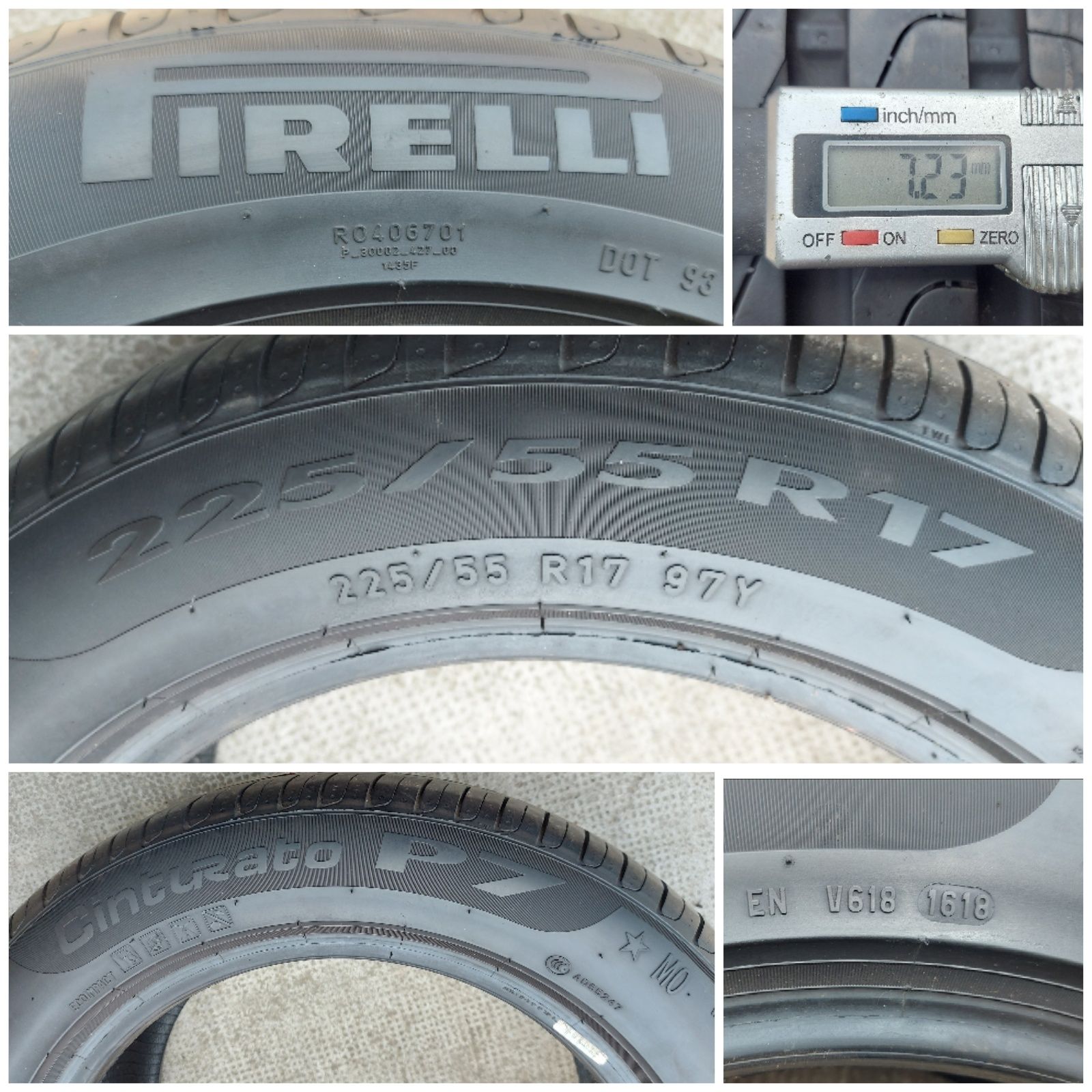 O bucată 225/55 R17 vară - una Semperit Pirelli Michelin