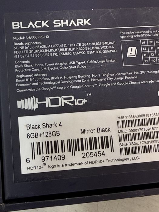 Telefon Mobil Black Shark 4, 8GB RAM, 128GB, Mirror Black