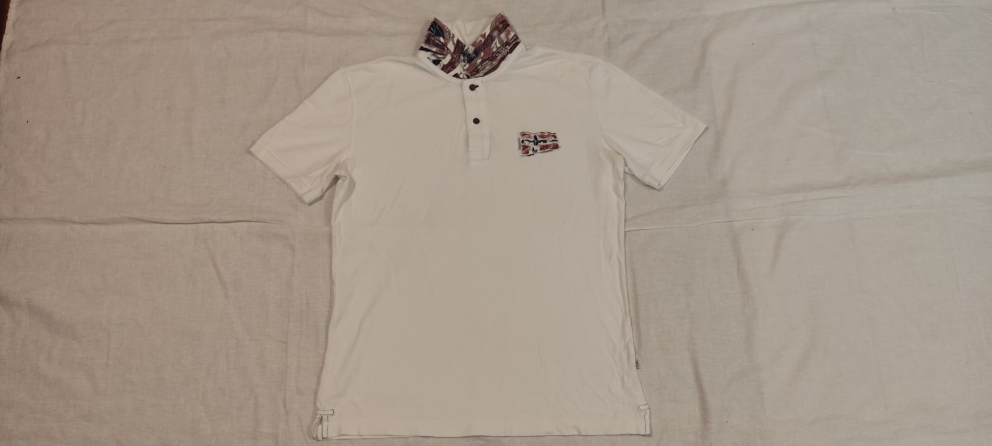 Tricou Napapijri Geographic mărime M bărbat polo pique cu nasturi