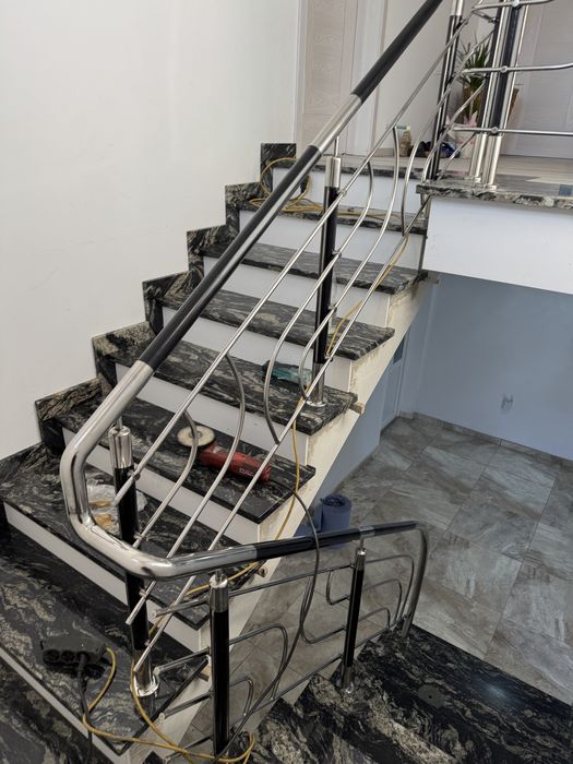 balustrade inox inox lemn