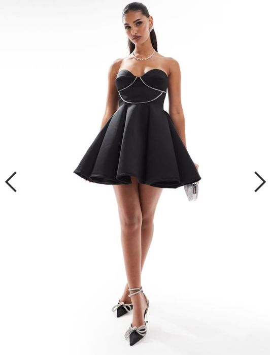 Къса корсетна рокля ASOS DESIGN