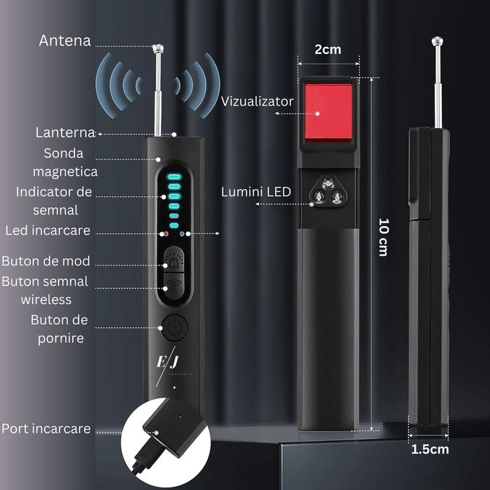 Detector camere ascunse, microfoane, localizator GPS, reportofoane - X