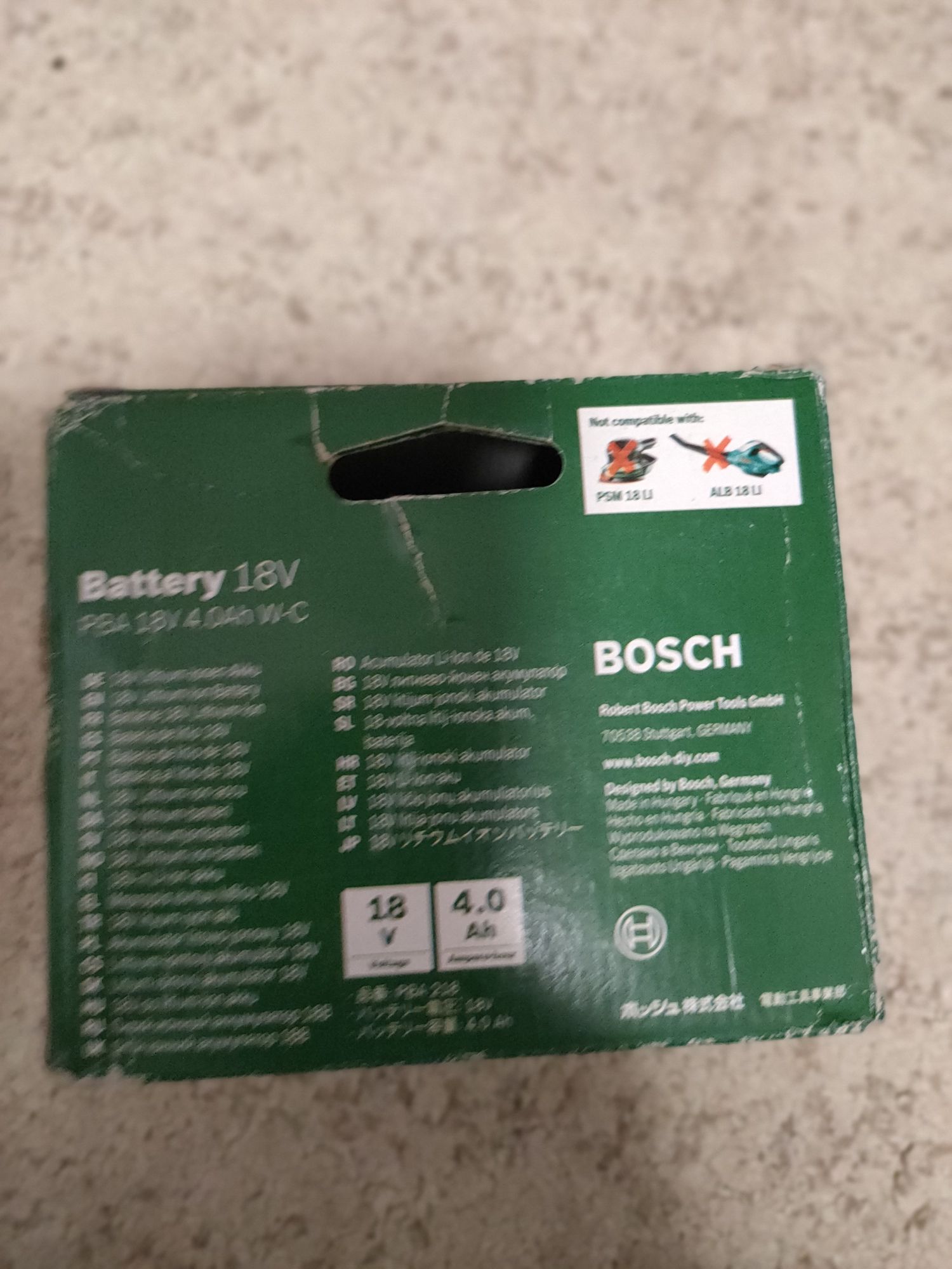 Acumulator Baterie Sigilata, Bosch 18V 4Ah