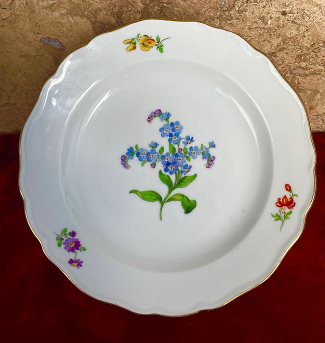 Meissen, комплект от две порцеланови чинии