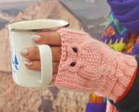 Ръчно плетени ръкавички без пръсти