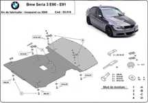 Scut metalic pentru motor Bmw Seria 3 E90/E91 2004-2011 - otel 2mm