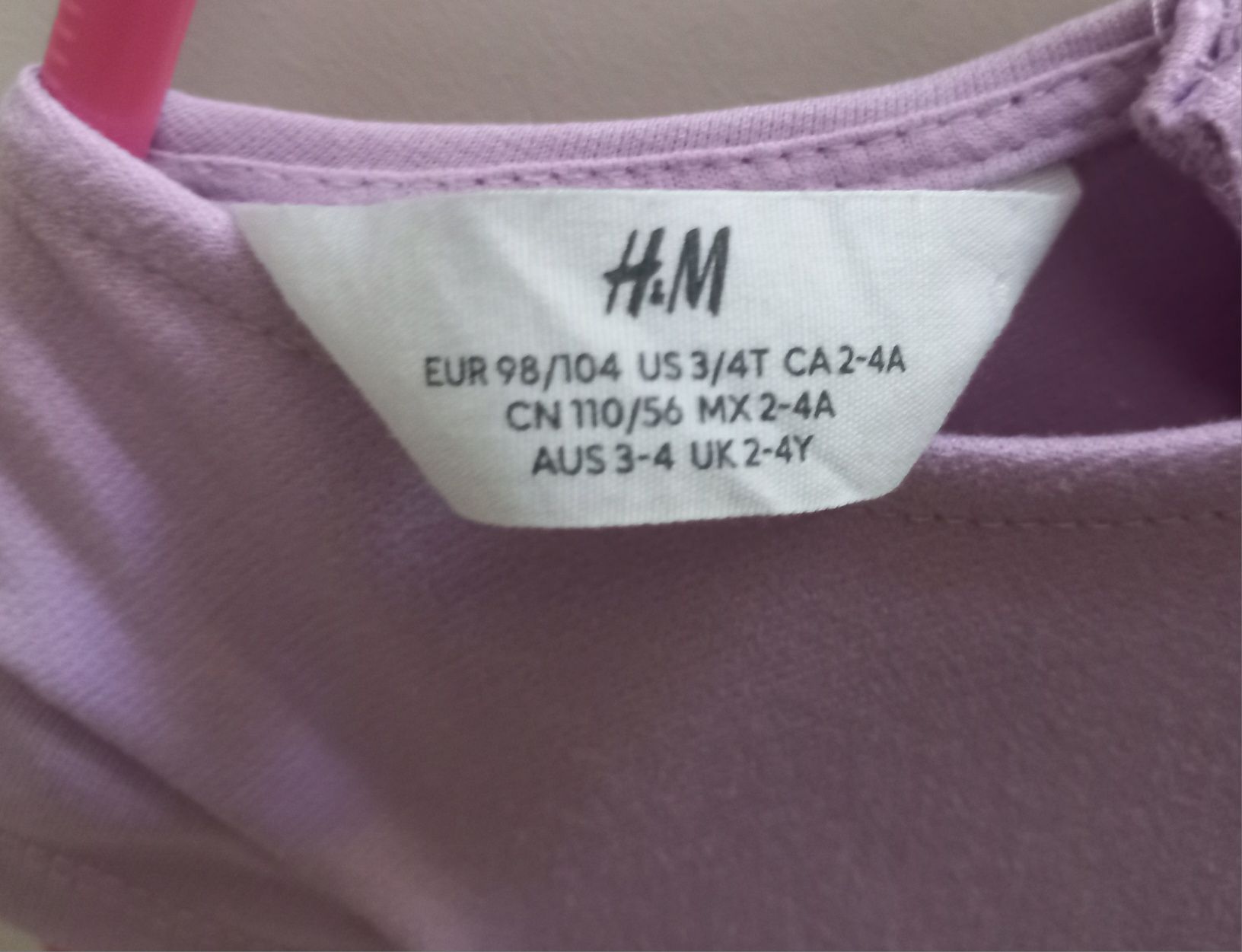 H&M Рокля с панделка 2 бр, Замръзналото кралство Disney, размер 98-104