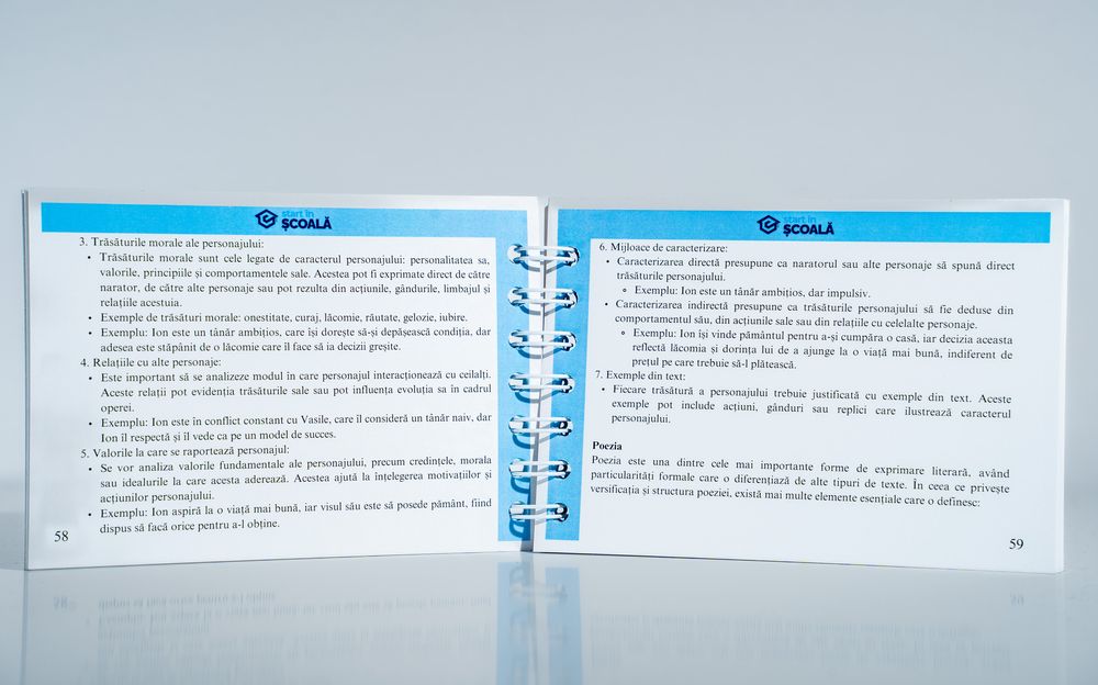 Culegere Clasa VII Romana – Flashcard Start in Scoala