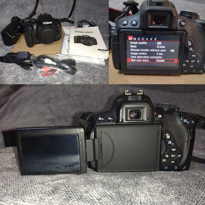 Vand camera foto DSLR Canon EOS 650 D cu accesorii