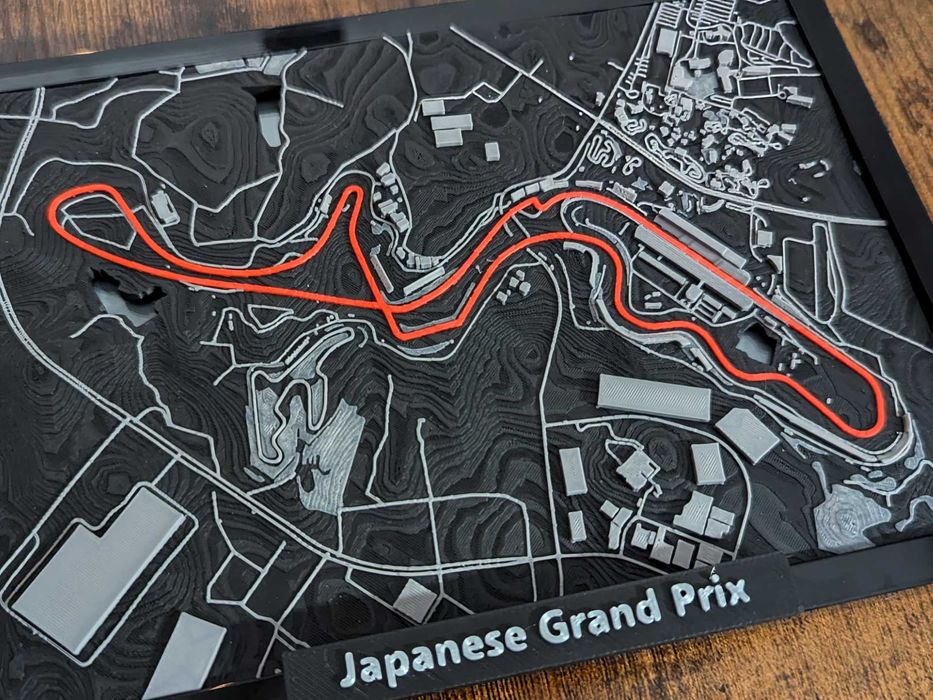 Harta 3D Circuit Japanese Grand Prix – Model premium printat 3D