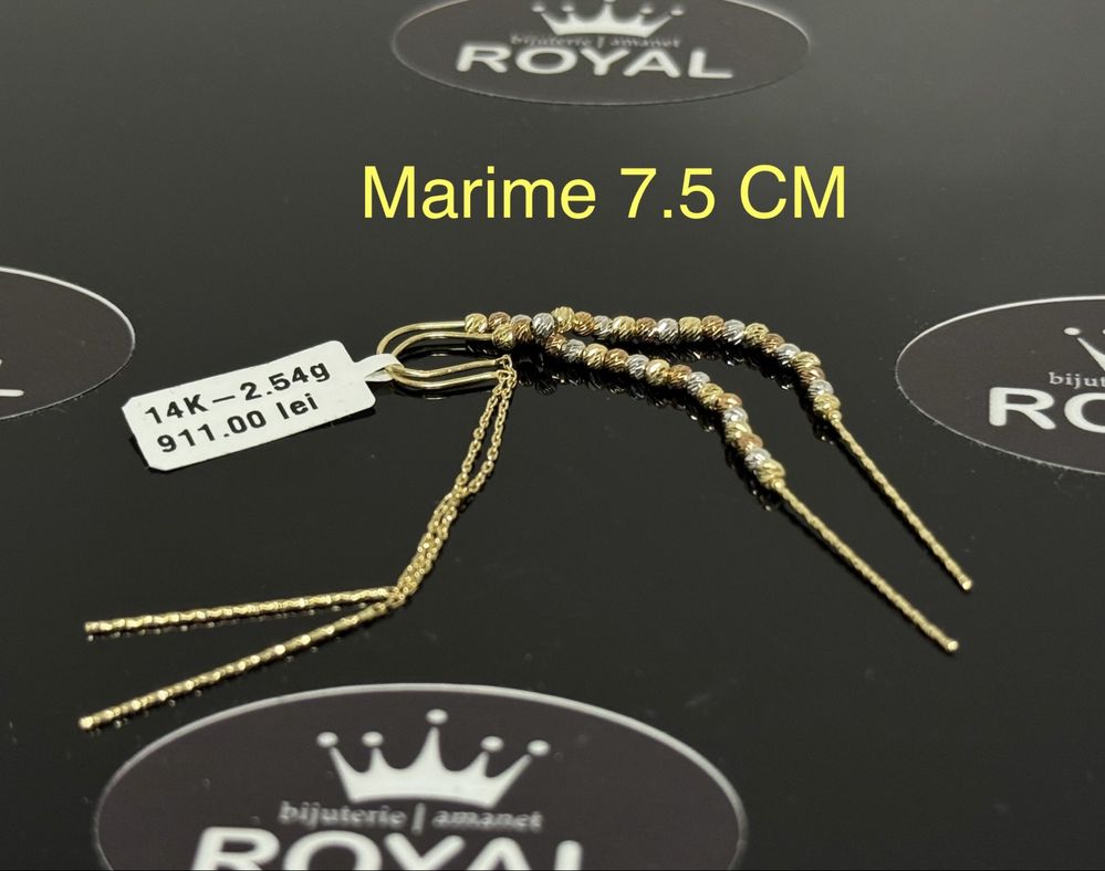 Bijuteria ROYAL : Cercei AUR 14K / 2.54 GR