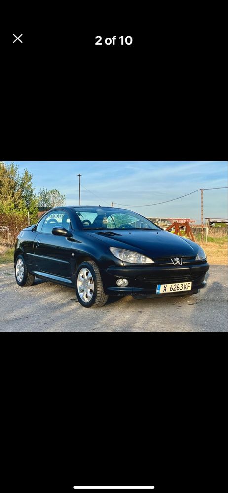 Peugeot 206 CC 1.6 2,700 лв. 2004, Бензин, 112233 км.